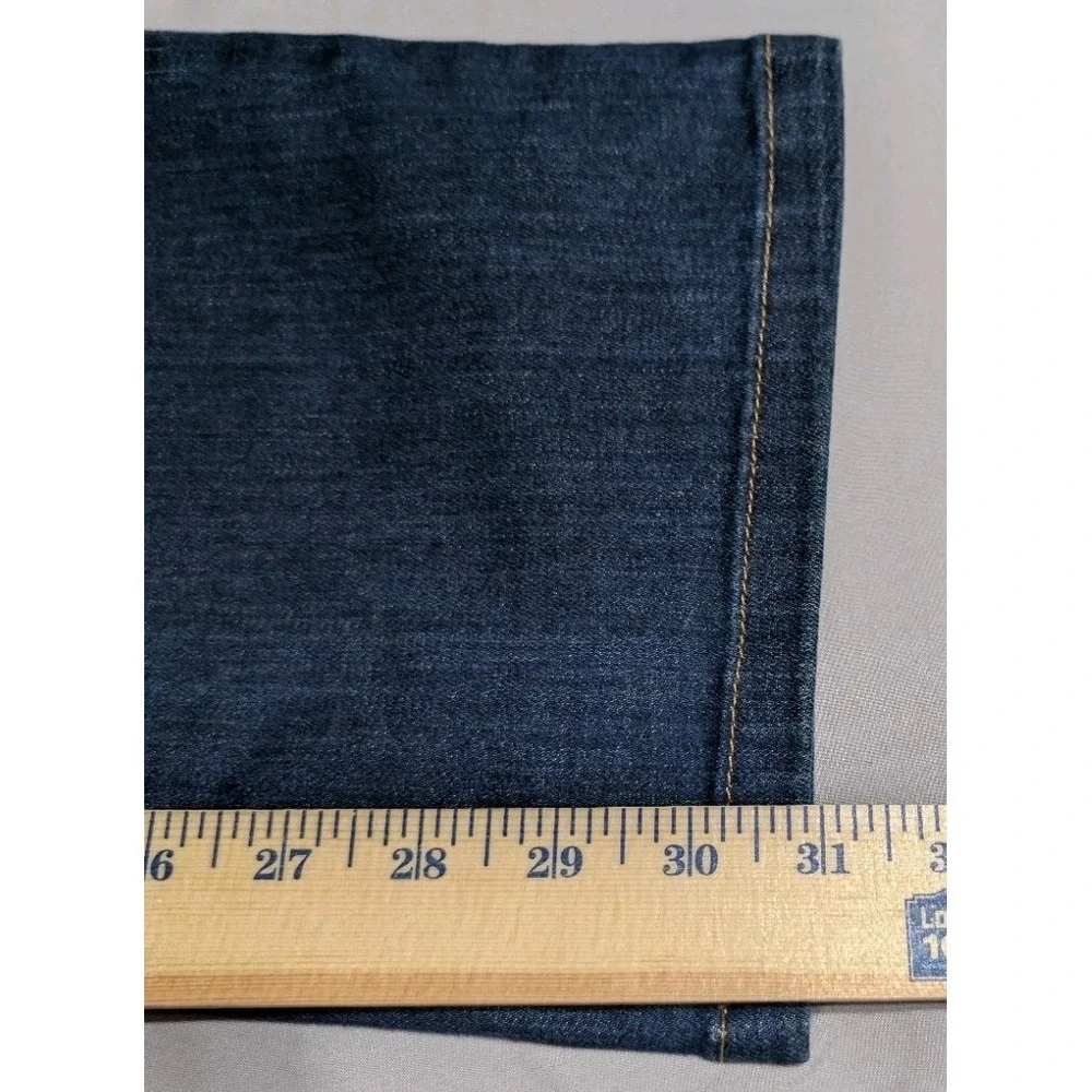L.L.Bean BeanFlex Bootcut Jeans Womens 12‎ Regular Dark Wash Stretch Denim